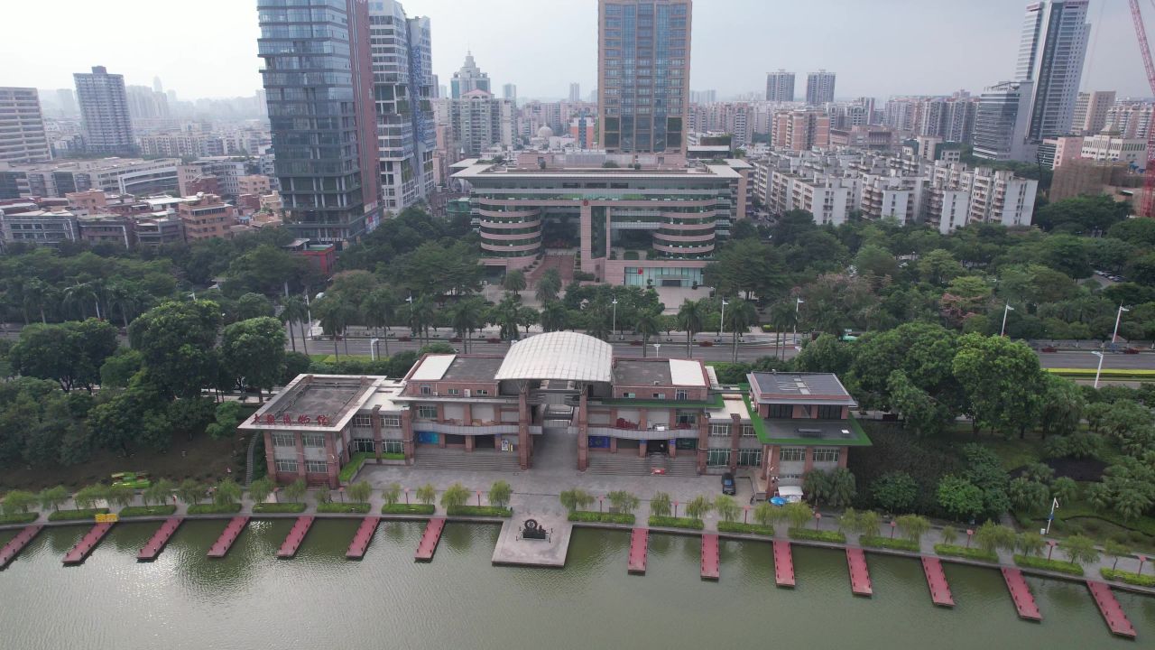 广东佛山城市风光地标建筑航拍 