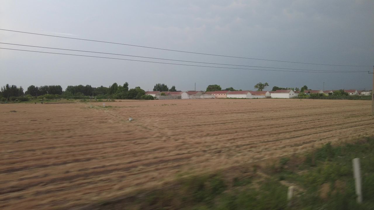 旅途火车窗外风景实拍  