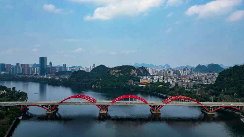 广西柳州文惠桥航拍  