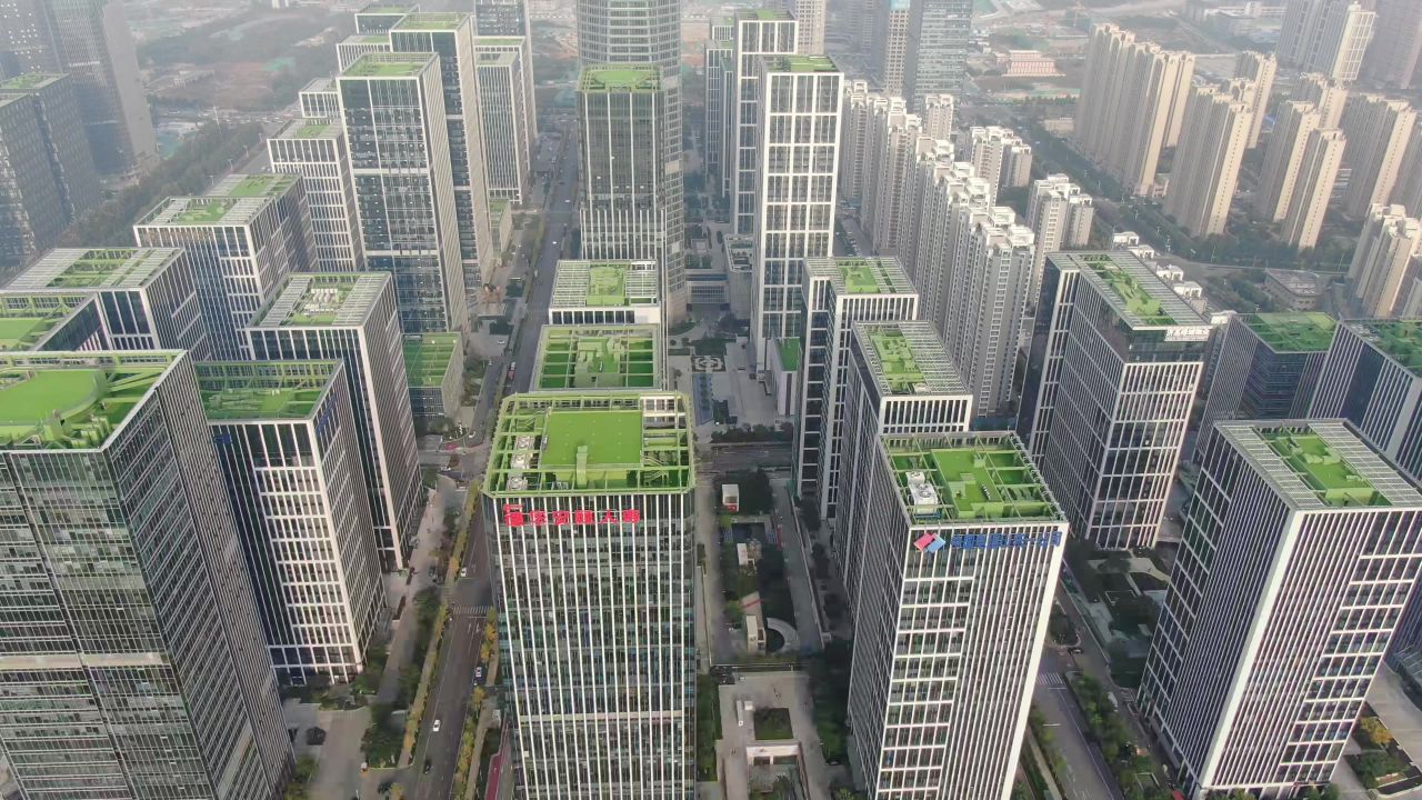 济南 金融中心 商务 建筑 航拍