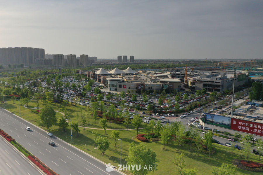 城市商业区全景