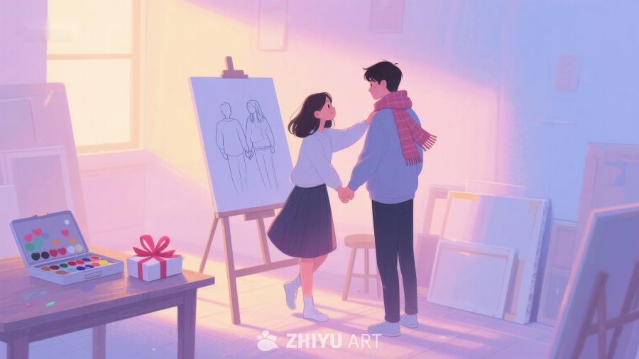 画室中的温馨互动 213