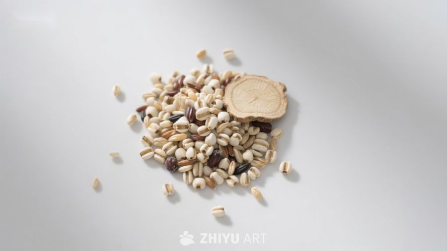 混合谷物与切片坚果