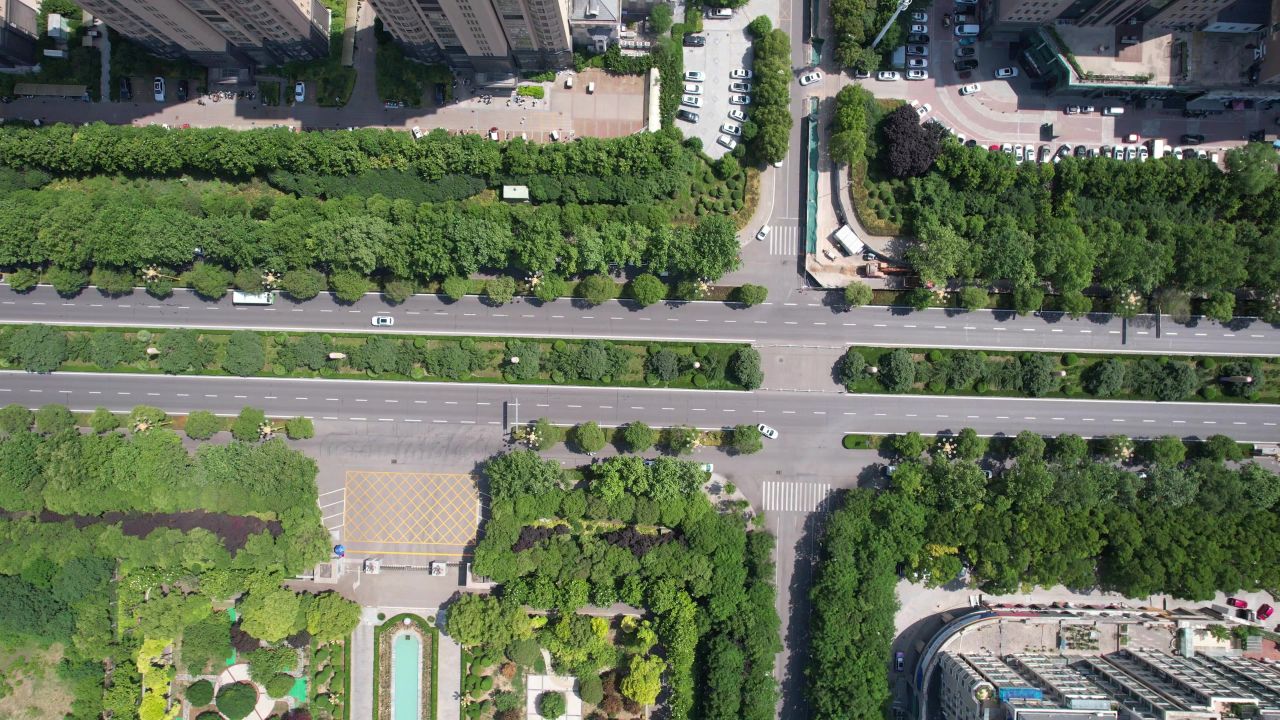 河南许昌城市风光地标建筑航拍 