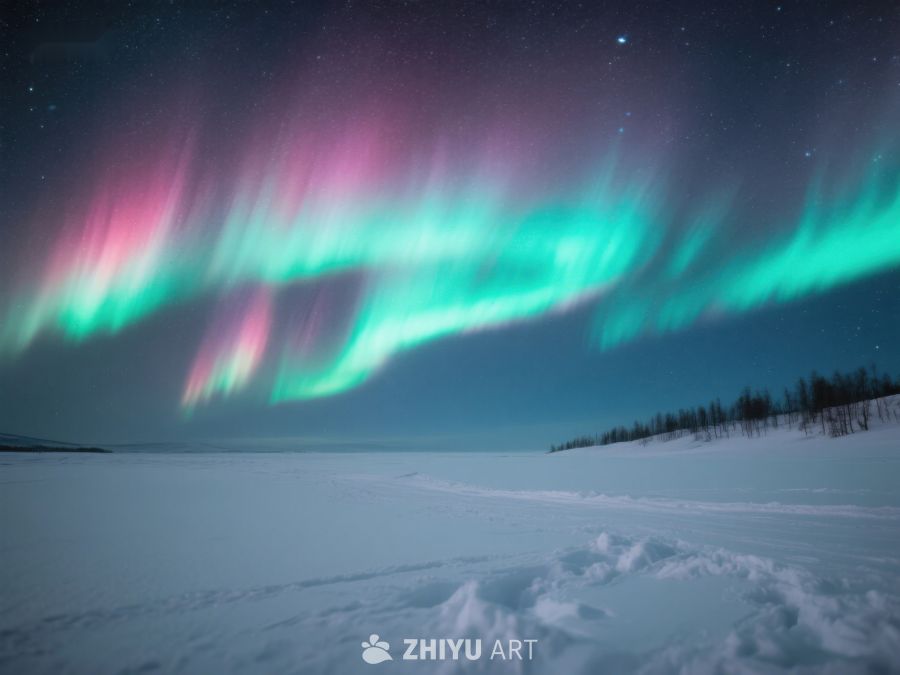 极光在雪原上空舞动 33