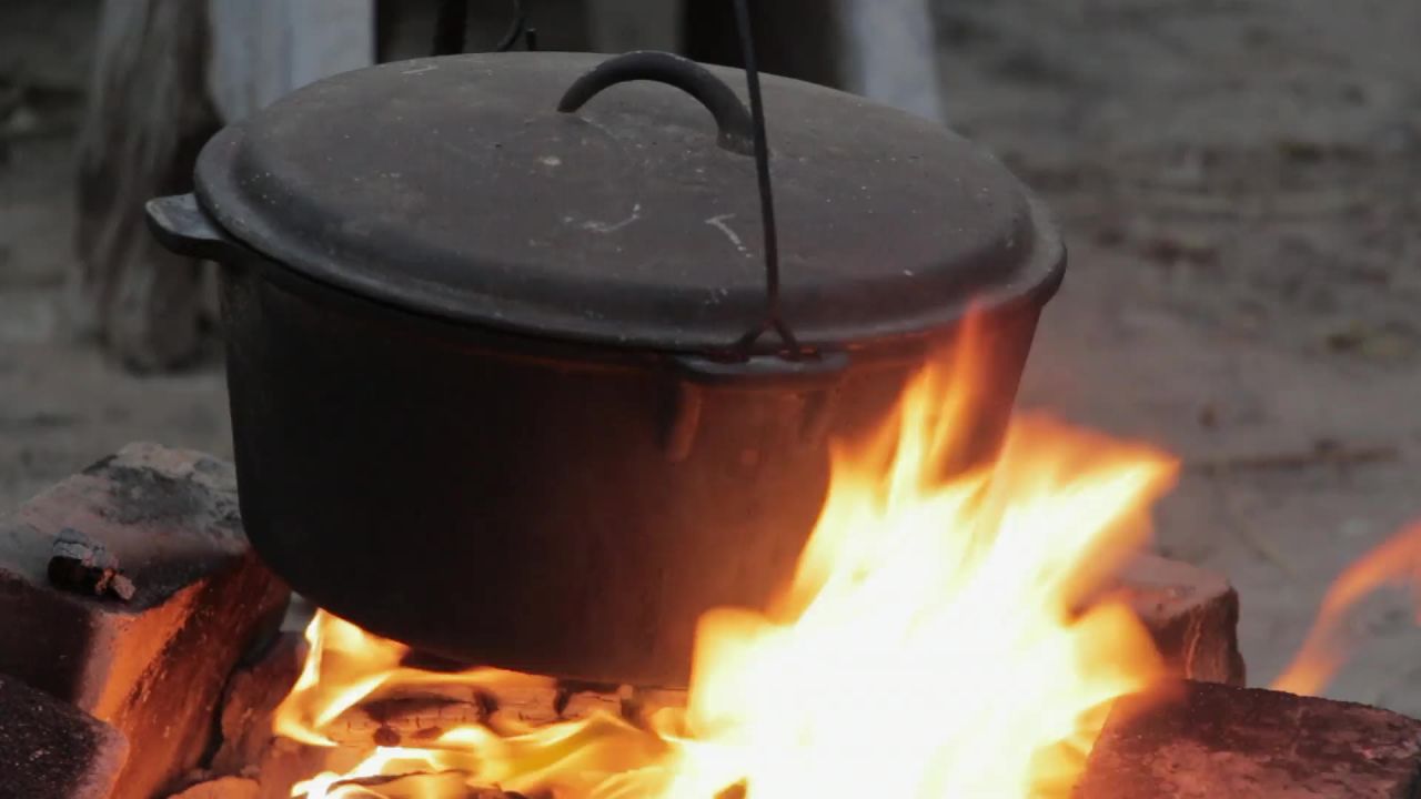锅火烹饪火焰