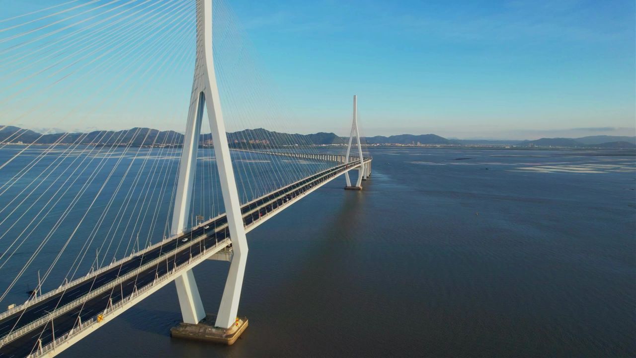 厦门航拍厦漳大桥景观