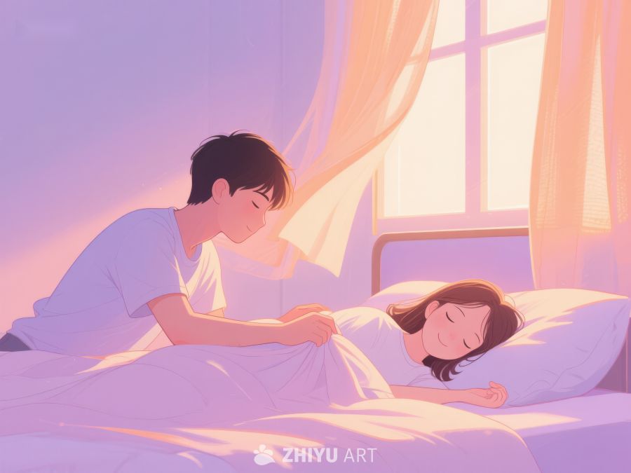 温馨晨光中的甜蜜陪伴 701