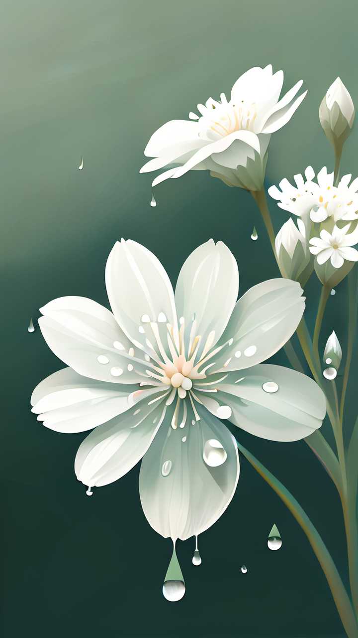 水滴小白花