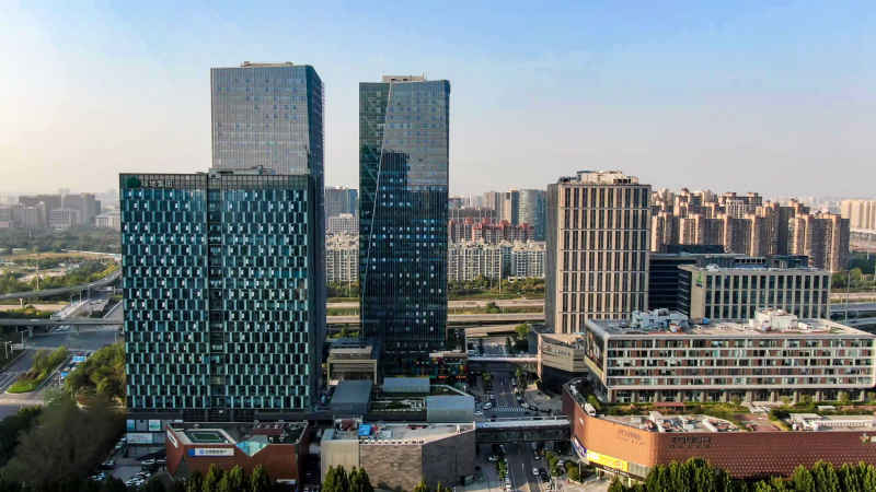 河南郑州城市风光航拍摄影图