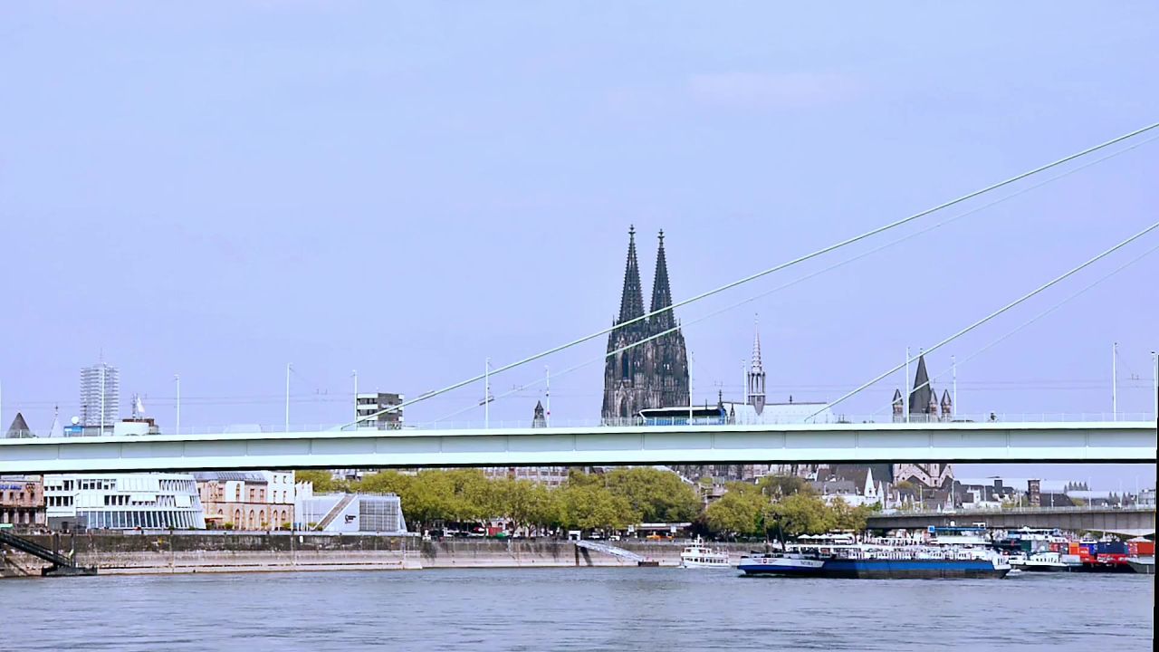 时间间隔科隆大教堂莱茵河