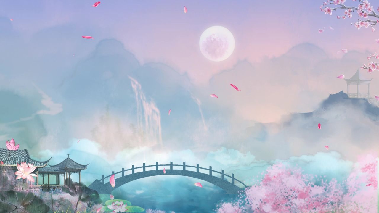 中国古风国潮穿梭推进舞蹈舞台LED背景视频素材 74