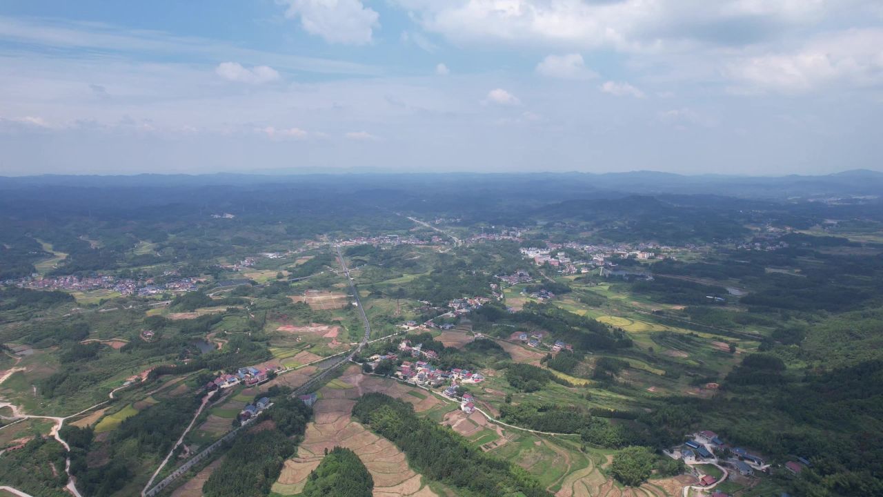 美丽乡村田园农业种植航拍 