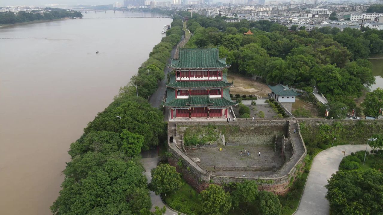 江西赣州江南宋城八镜台航拍