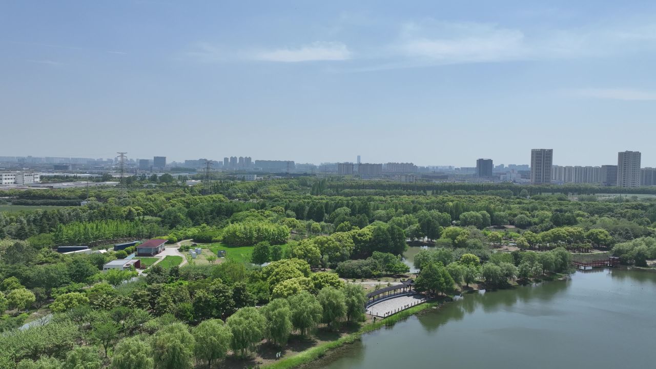 4K航拍昆山体育生态园
