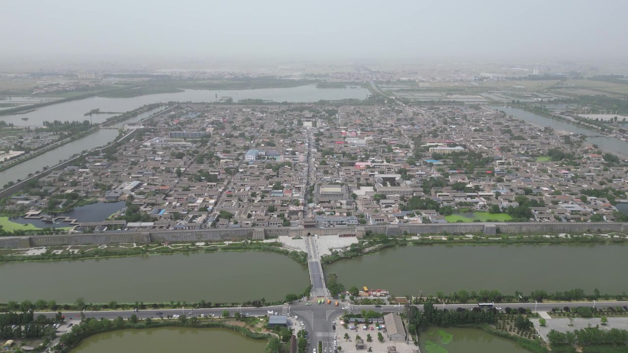 河北邯郸广府古城5A景区航拍