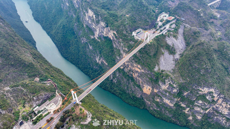 航拍贵州北盘江大桥 关兴公路上的大桥 5