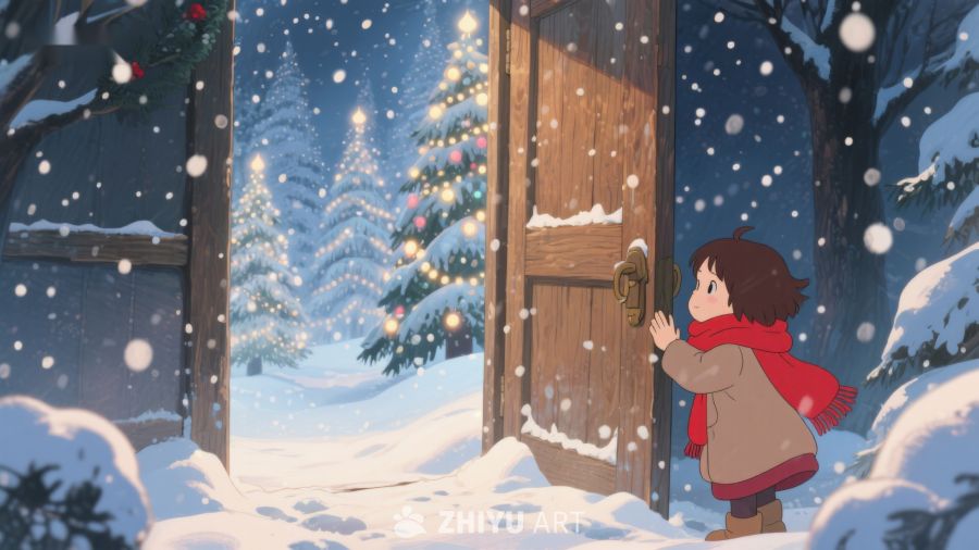 冬夜开门，雪中童话世界 50