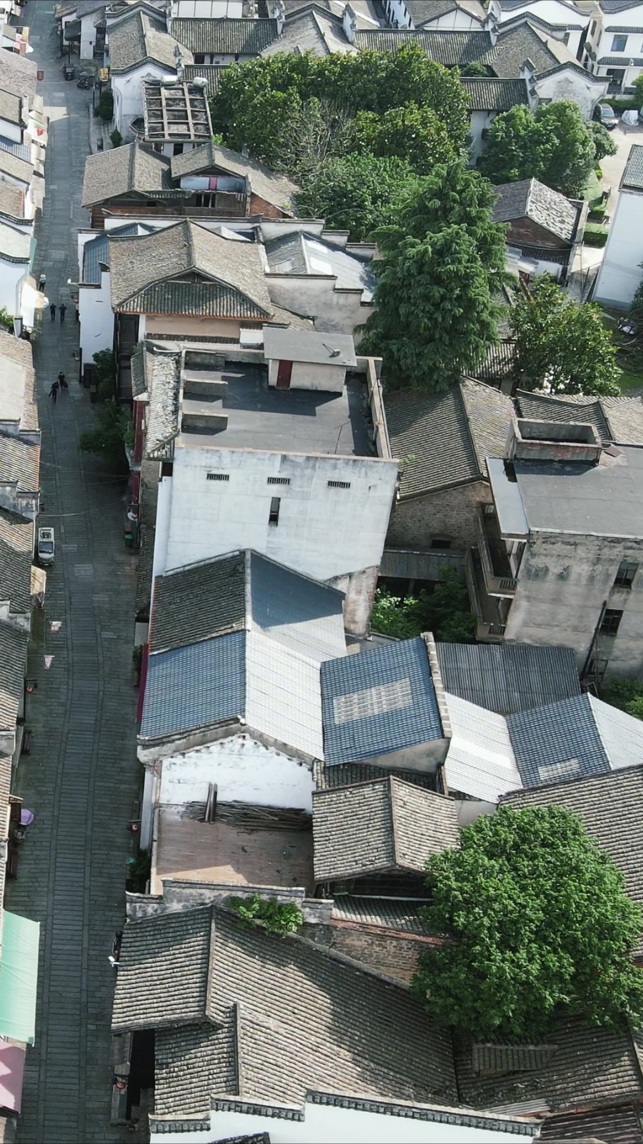 湖南长沙靖港古镇4A景区竖屏航拍 