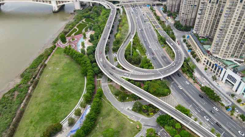 福建泉州城市风光航拍图 
