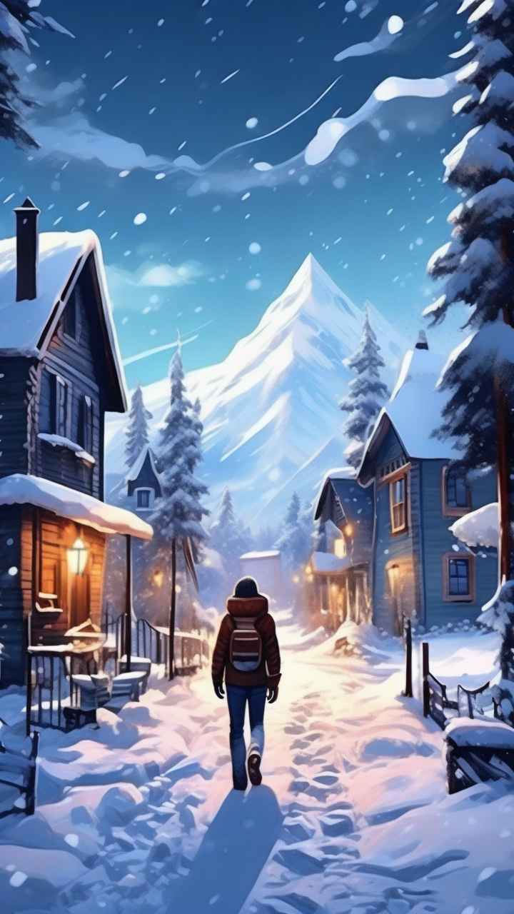 插画冬季背景图 59