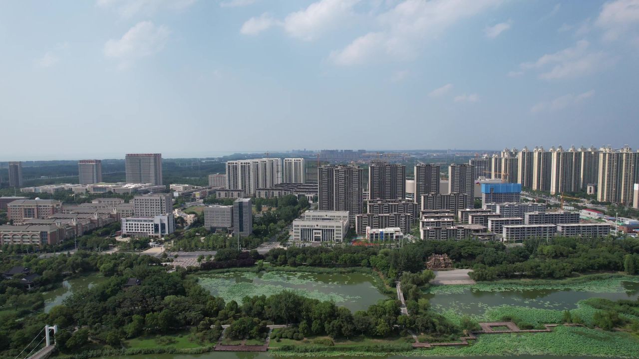 江苏宿迁城市风光旅游景区航拍