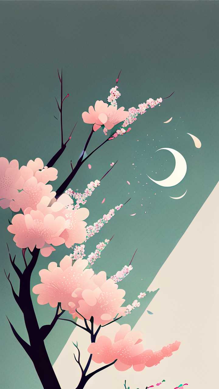 春季插画简约风格