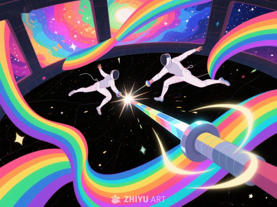 太空漫步：彩虹与星光的交汇 192