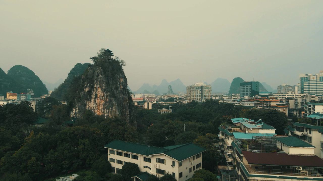 广西桂林山水风光航拍