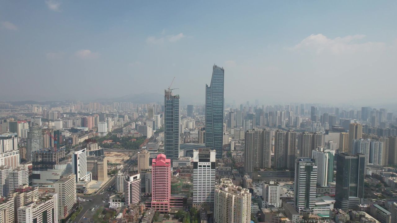  云南昆明恒隆广场地标建筑航拍