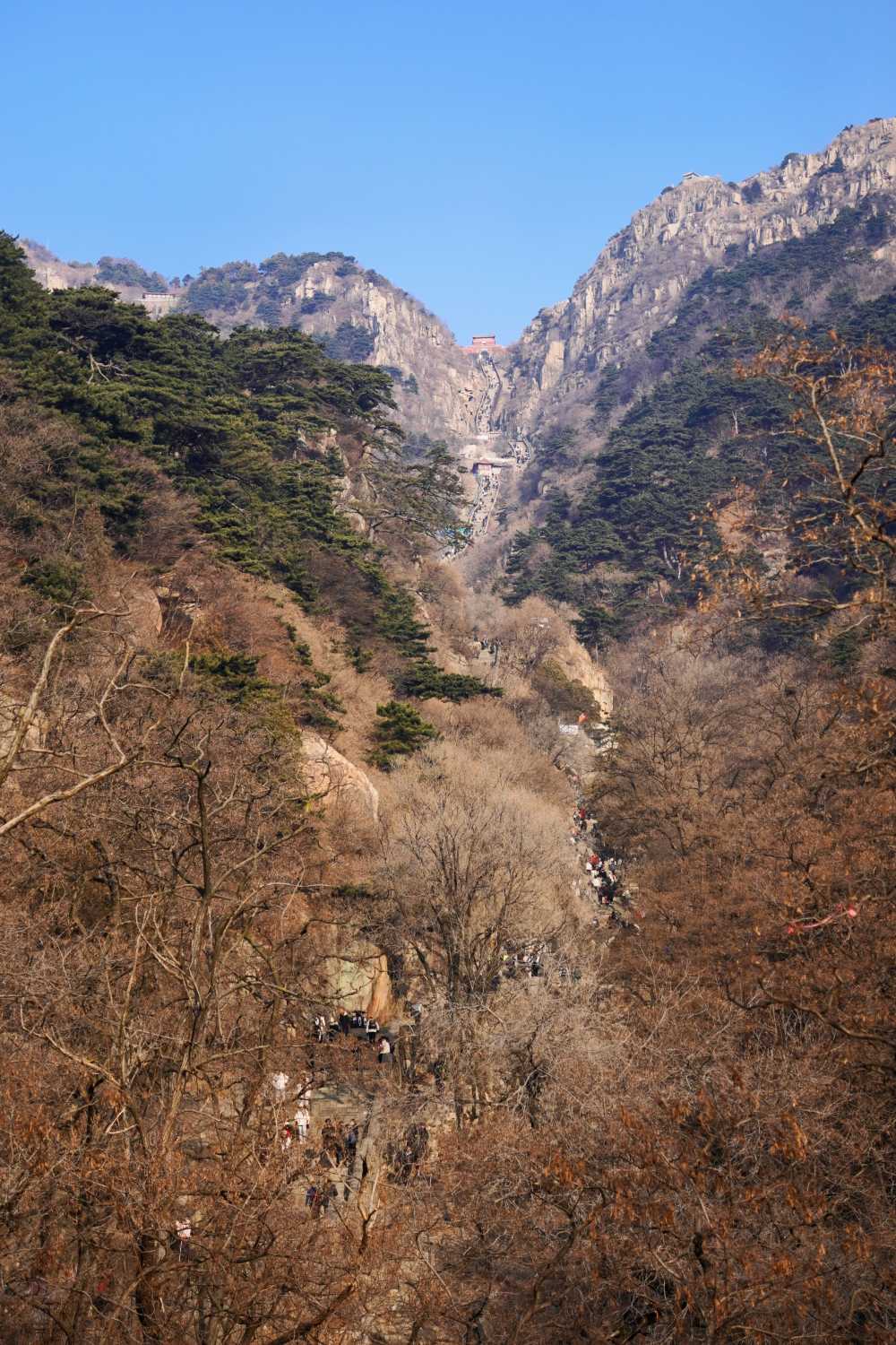俯视泰山南天门
