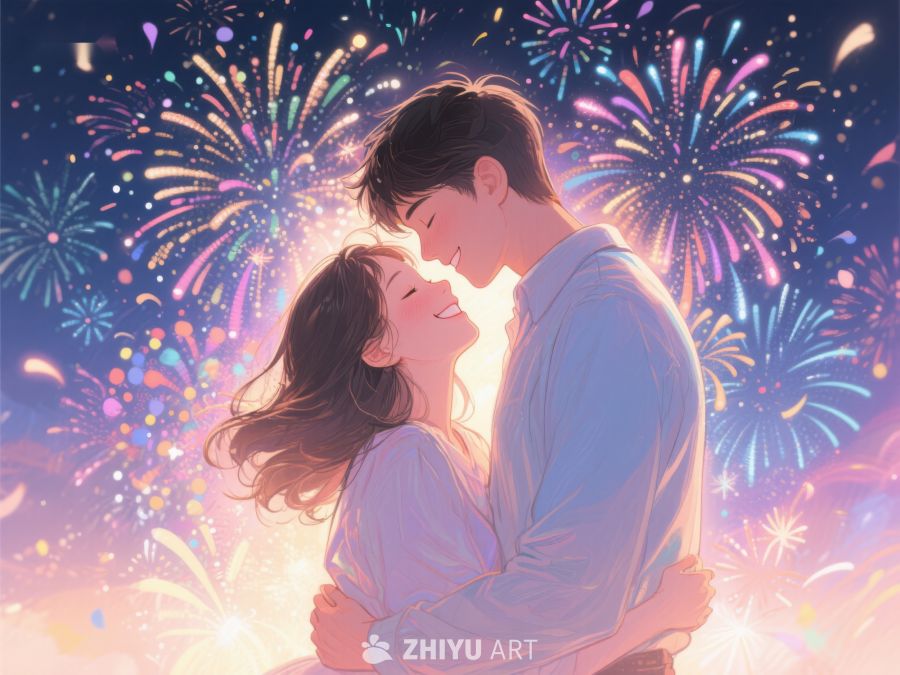 烟花下的浪漫拥吻 1011