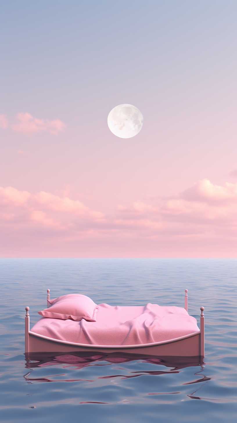 粉色吊床海景