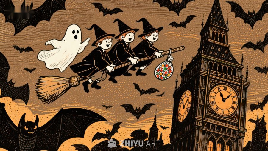 万圣节巫师夜飞大本钟