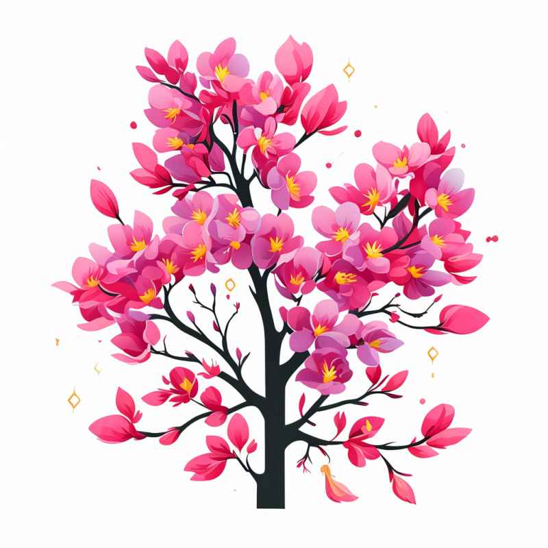 紫荆花扁平插画 8