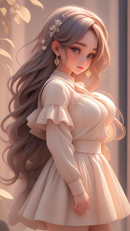 可爱粉色女孩