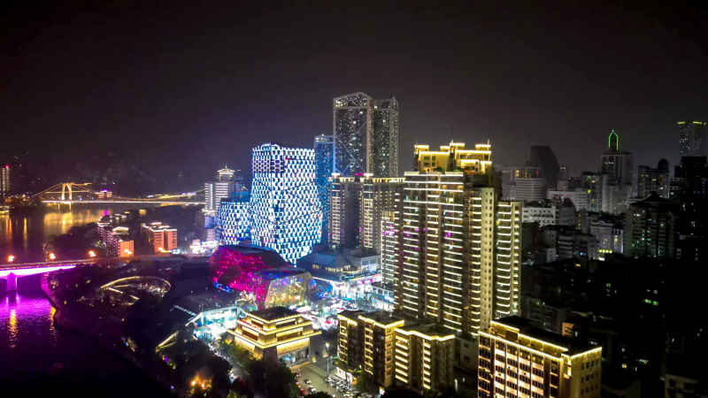 广西柳州城市风光航拍摄影图 