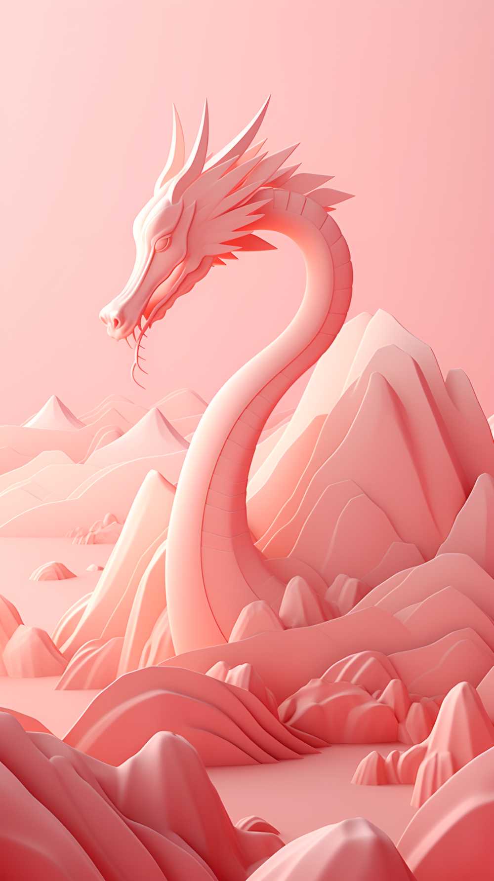唯美粉色龙