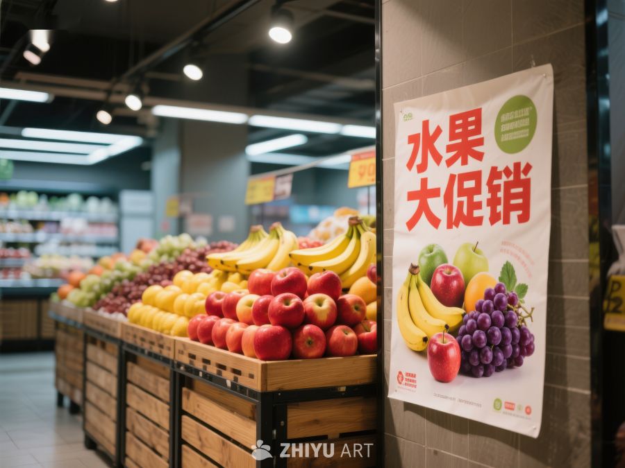 超市水果促销展示 119