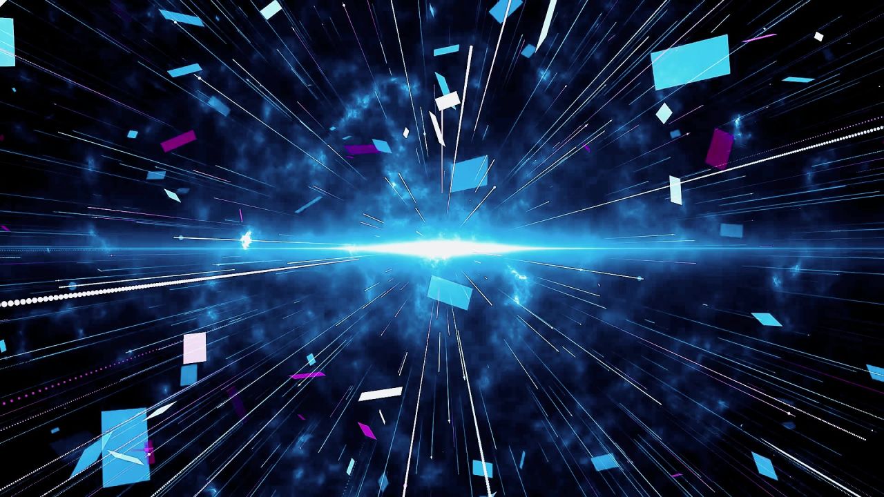 抽象科技粒子舞台背景灯光银河