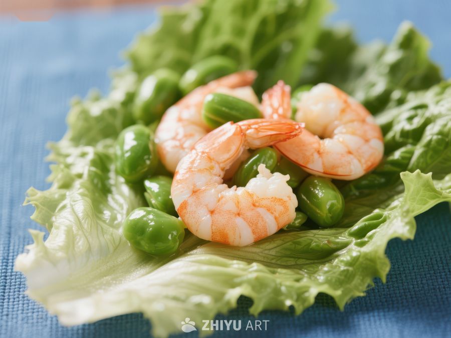 虾仁豌豆沙拉，清新健康美食 980