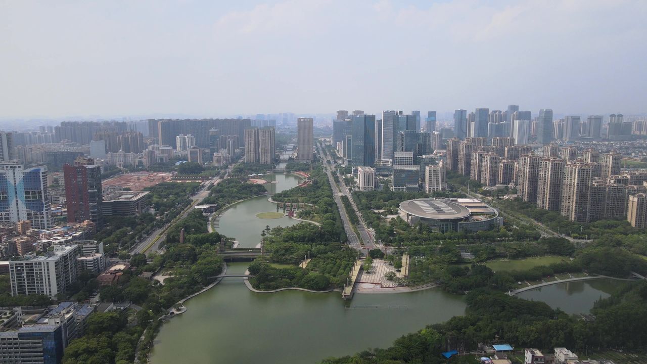 佛山千灯湖航拍