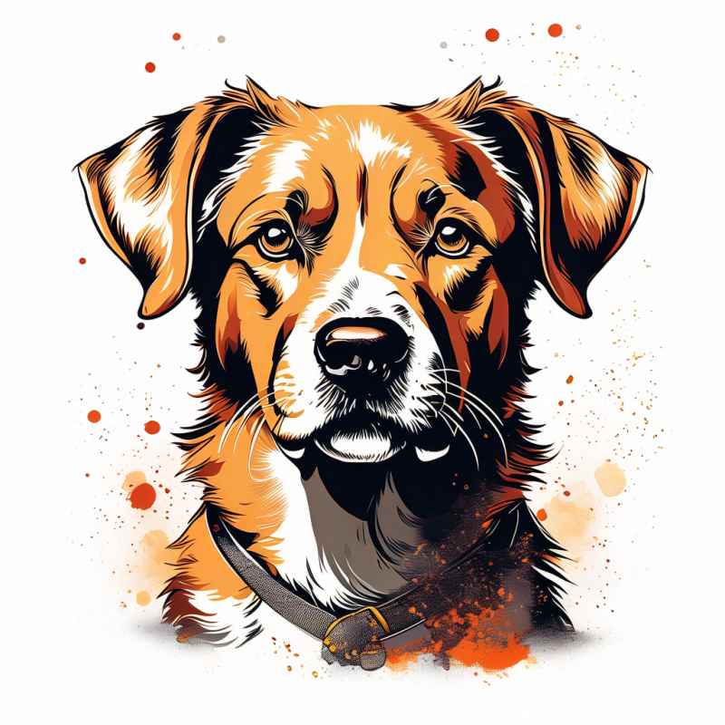 狗头高清元素插画 7