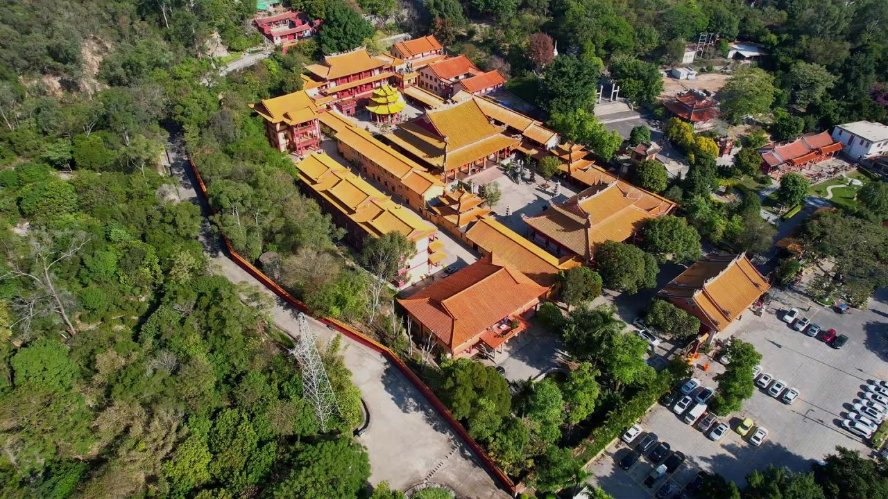 航拍厦门梵天寺魁星阁