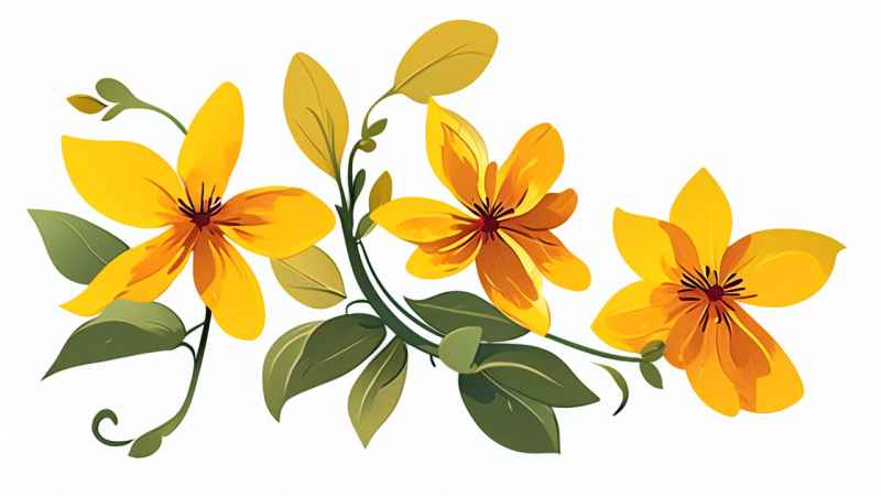 迎春花春季插画 20