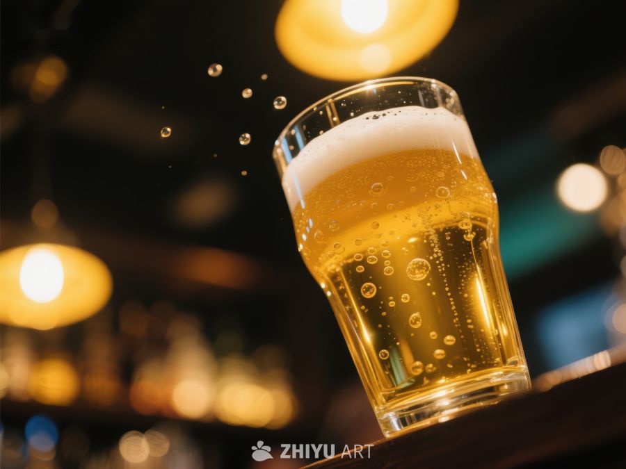 金黄啤酒泡沫四溢 468