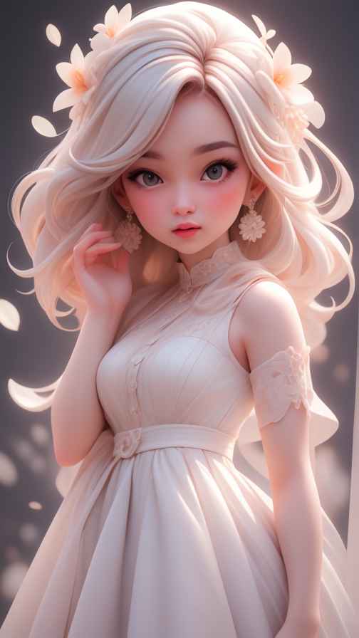 粉色女孩治愈系
