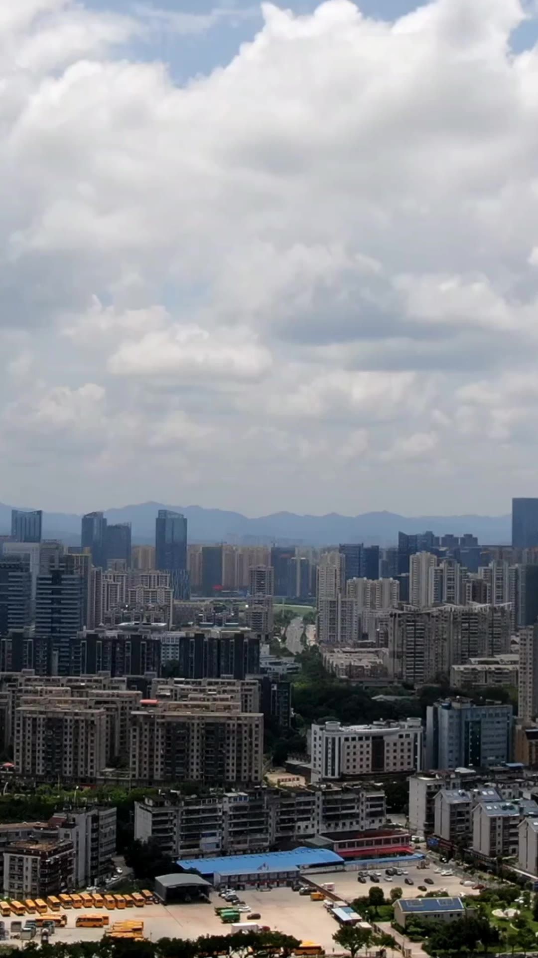 江西赣州城市风光移动延时航拍 