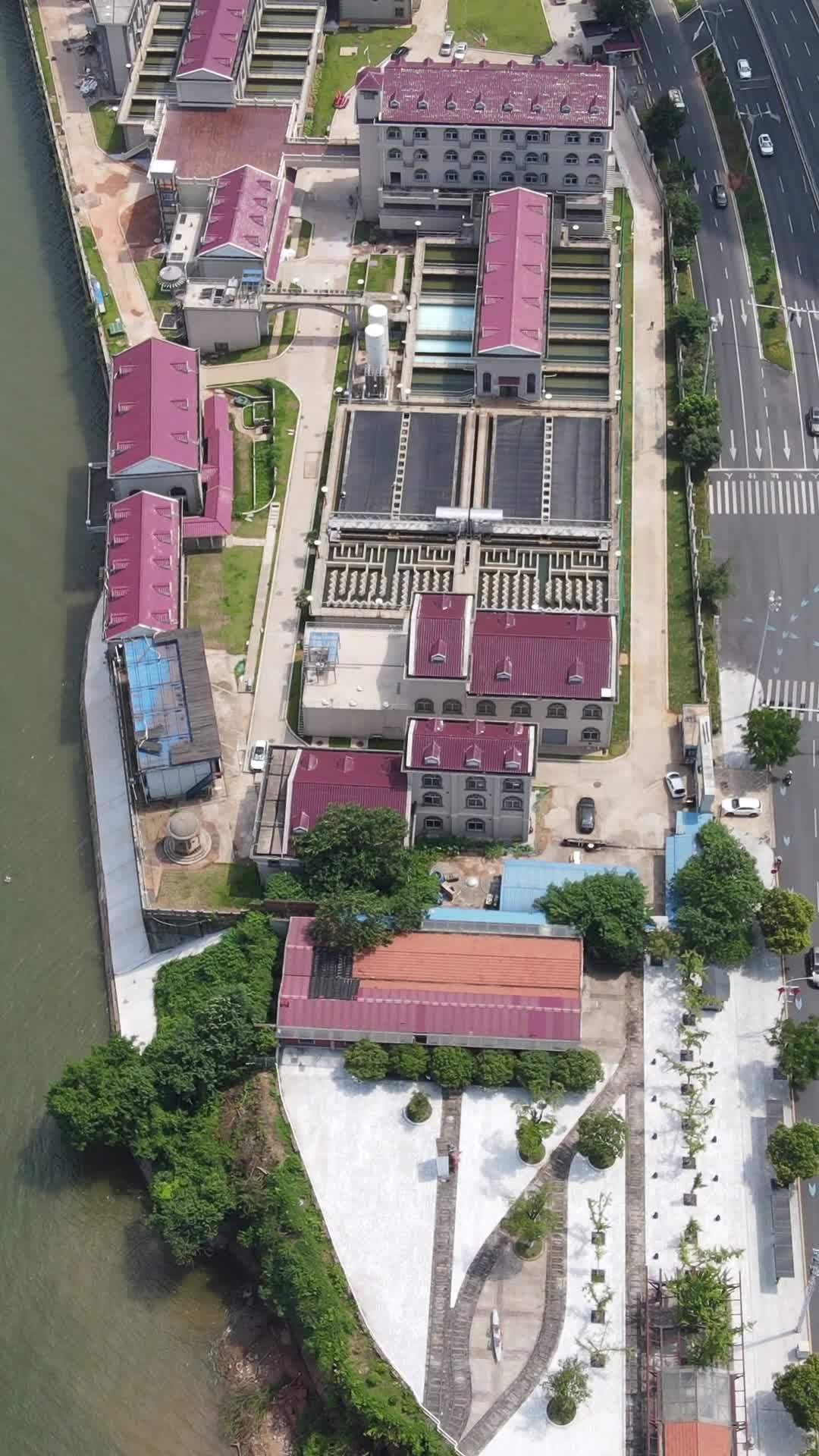 城市污水处理厂俯瞰