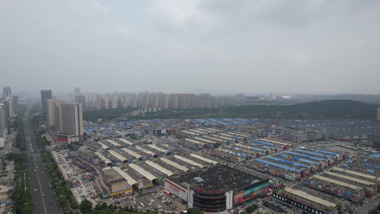 安徽蚌埠城市风光航拍 